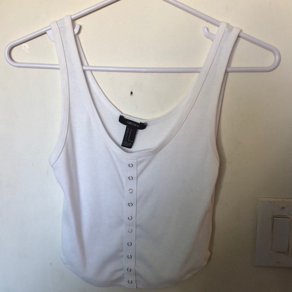 white tank top